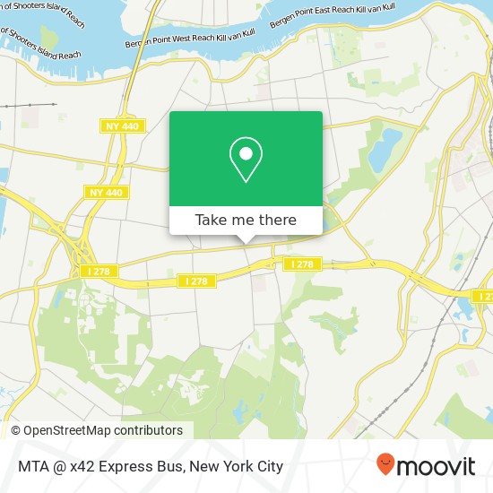 MTA @ x42 Express Bus map