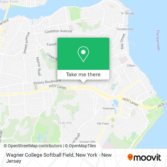 Wagner College Softball Field map