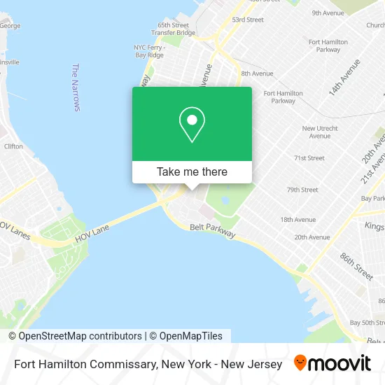 Fort Hamilton Commissary map