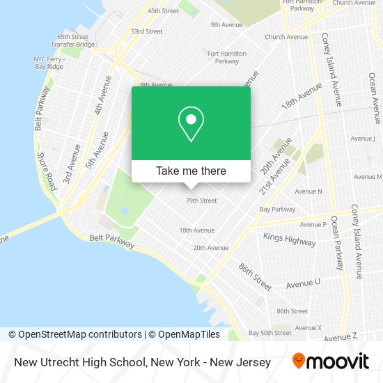 New Utrecht High School map