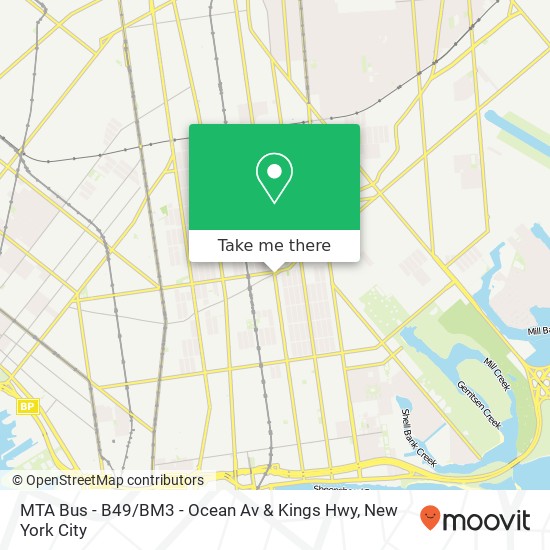 MTA Bus - B49 / BM3 - Ocean Av & Kings Hwy map
