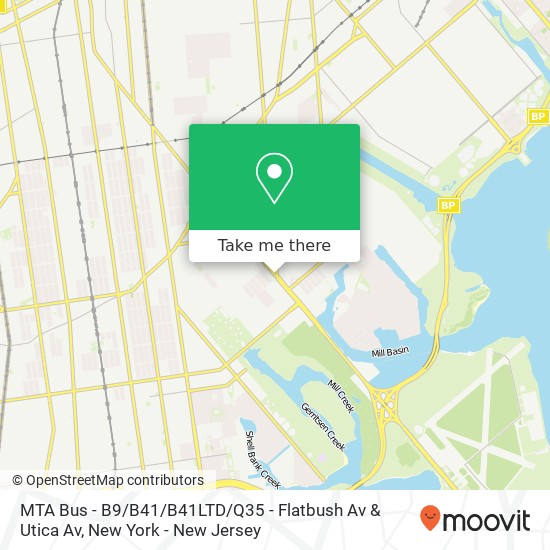 MTA Bus - B9 / B41 / B41LTD / Q35 - Flatbush Av & Utica Av map