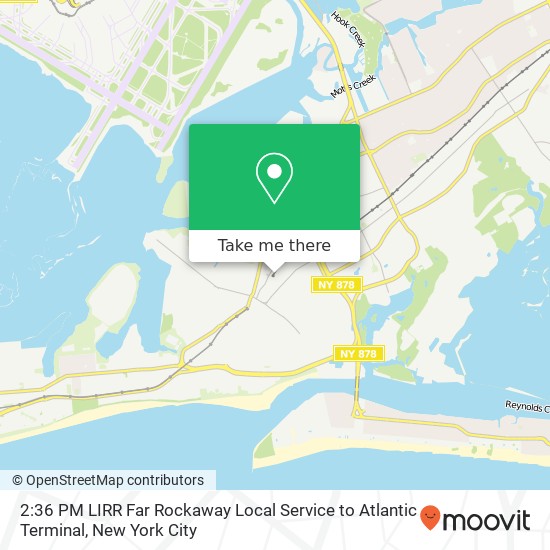 2:36 PM LIRR Far Rockaway Local Service to Atlantic Terminal map