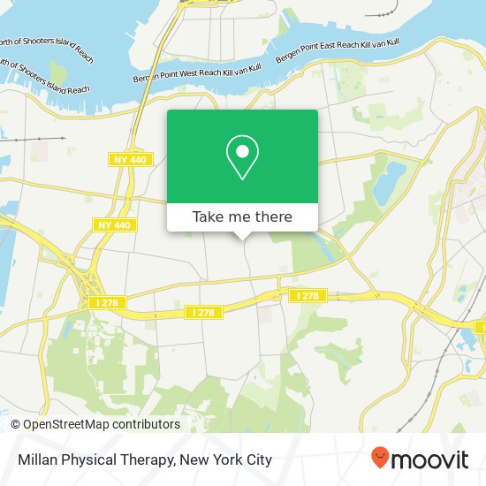 Mapa de Millan Physical Therapy