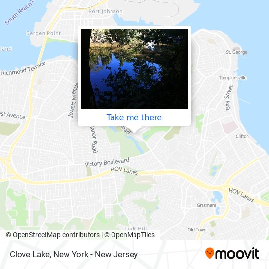 Clove Lake map
