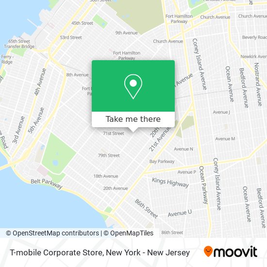 Mapa de T-mobile Corporate Store