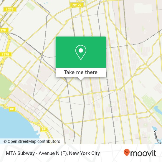 MTA Subway - Avenue N (F) map