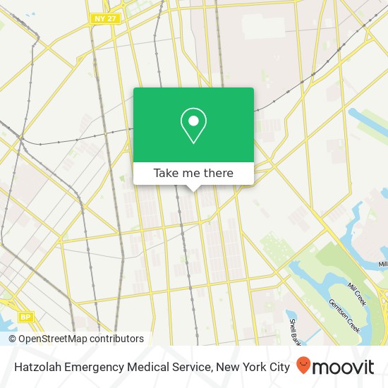 Mapa de Hatzolah Emergency Medical Service