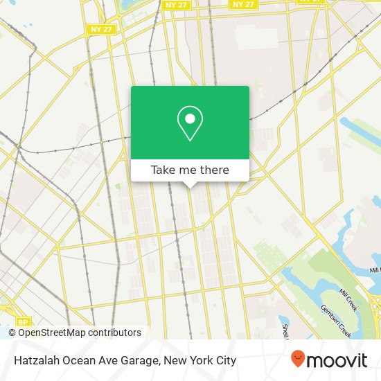Hatzalah Ocean Ave Garage map