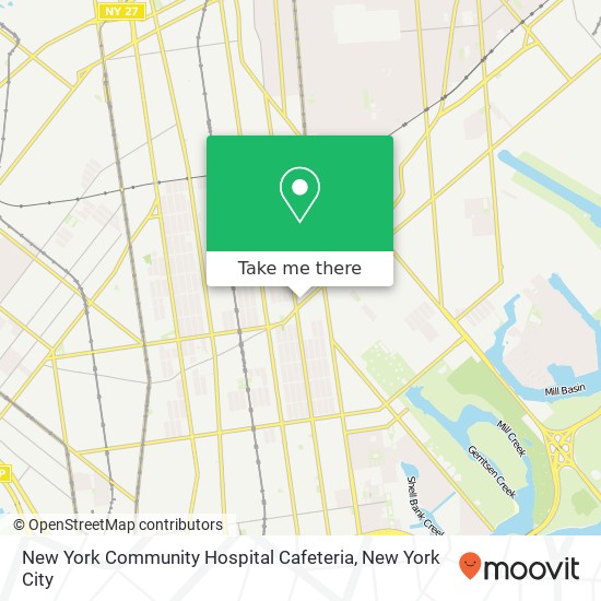 New York Community Hospital Cafeteria map
