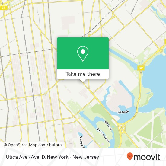 Mapa de Utica Ave./Ave. D