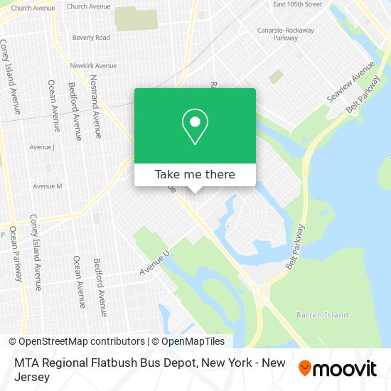 Mapa de MTA Regional Flatbush Bus Depot