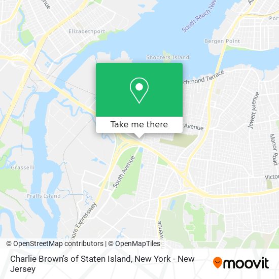 Charlie Brown's of Staten Island map