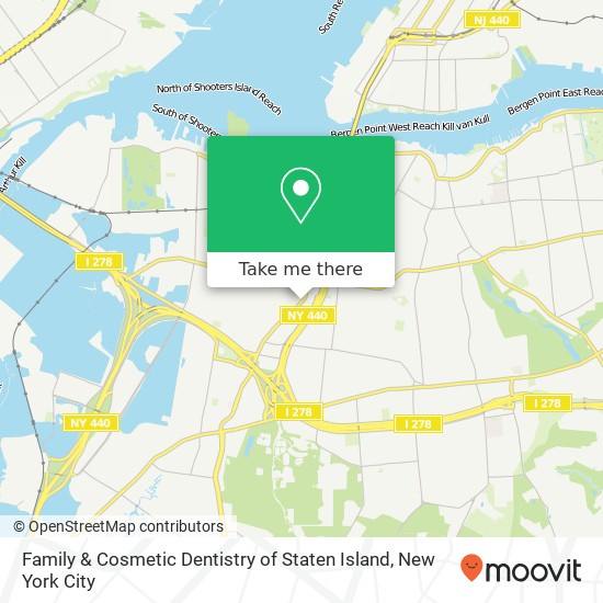 Mapa de Family & Cosmetic Dentistry of Staten Island