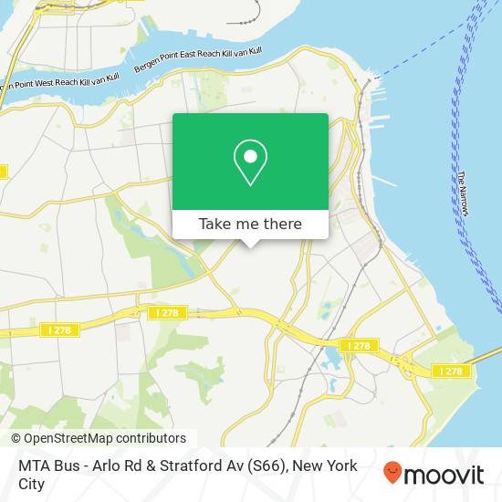 Mapa de MTA Bus - Arlo Rd & Stratford Av (S66)
