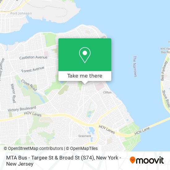 Mapa de MTA Bus - Targee St & Broad St (S74)