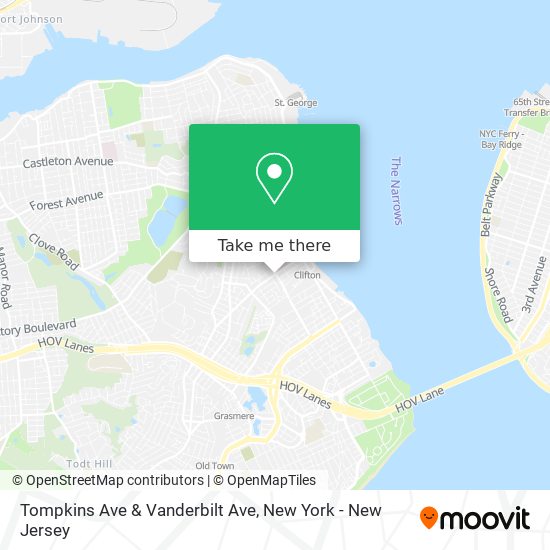 Mapa de Tompkins Ave & Vanderbilt Ave