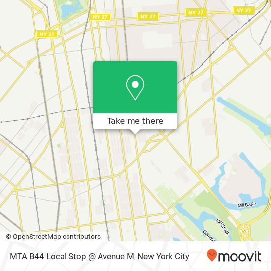 MTA B44 Local Stop @ Avenue M map