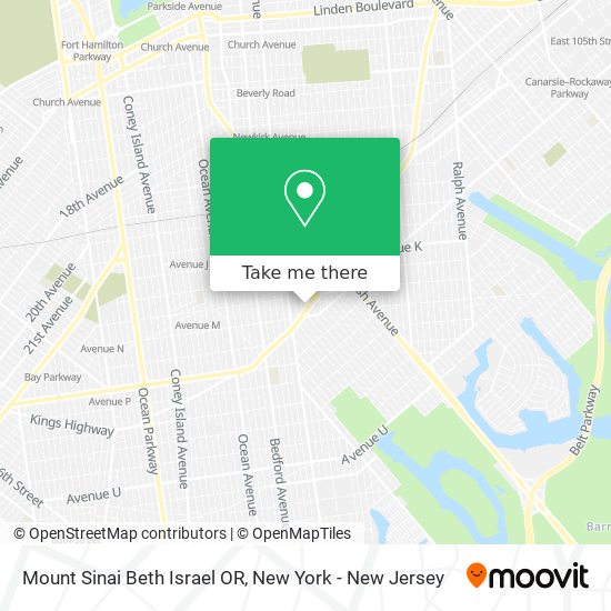 Mapa de Mount Sinai Beth Israel OR