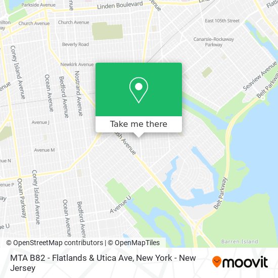 MTA B82 - Flatlands & Utica Ave map