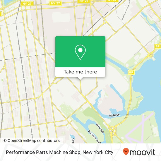 Mapa de Performance Parts Machine Shop