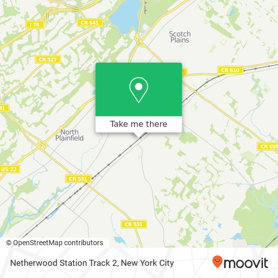 Netherwood Station Track 2 map
