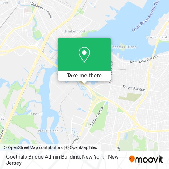 Goethals Bridge Admin Building map