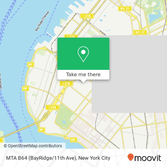MTA B64 (BayRidge/11th Ave) map