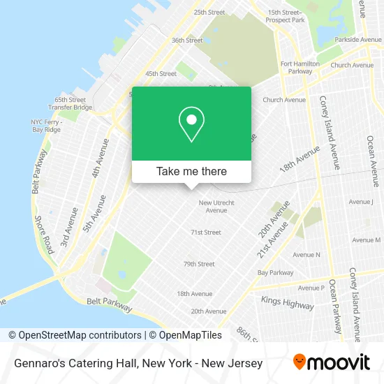 Gennaro's Catering Hall map