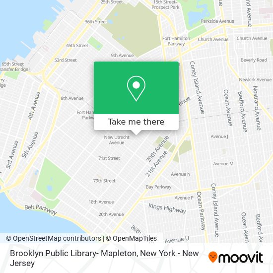 Mapa de Brooklyn Public Library- Mapleton