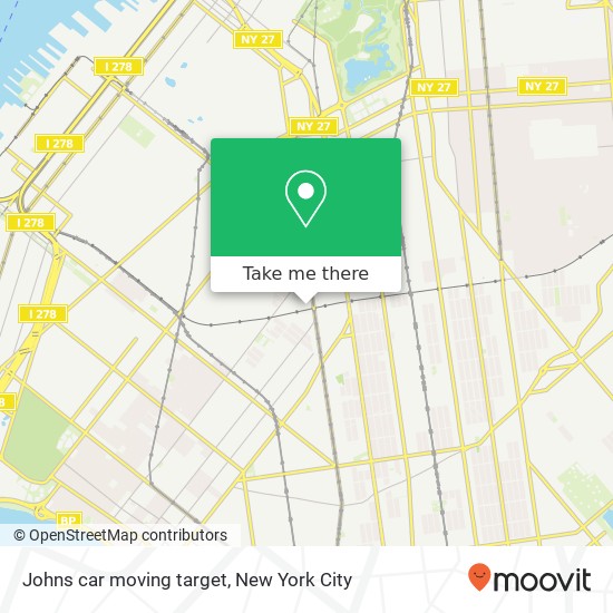 Mapa de Johns car moving target
