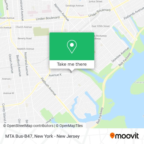 Mapa de MTA Bus-B47