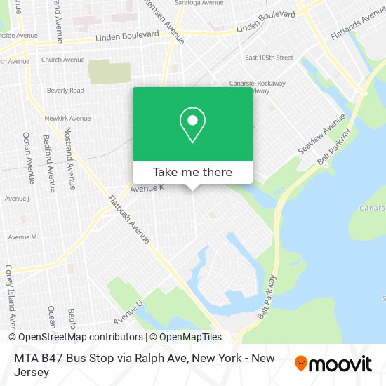 MTA B47 Bus Stop via Ralph Ave map