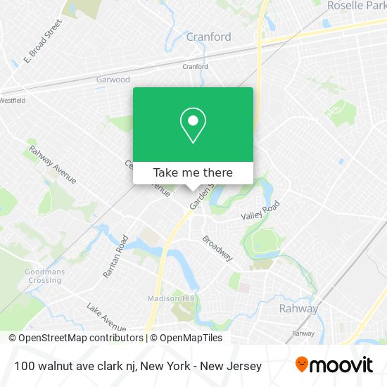 100 walnut ave clark nj map