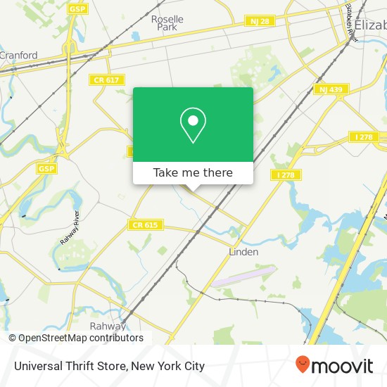 Mapa de Universal Thrift Store