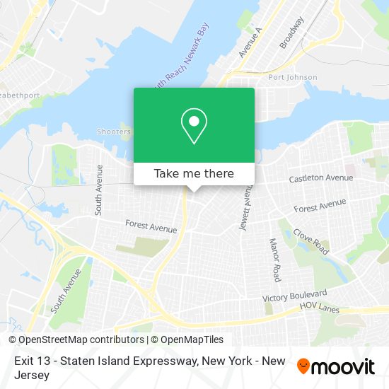 Mapa de Exit 13 - Staten Island Expressway