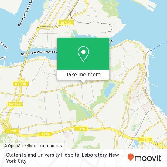Mapa de Staten Island University Hospital Laboratory