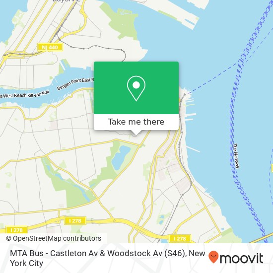 MTA Bus - Castleton Av & Woodstock Av (S46) map