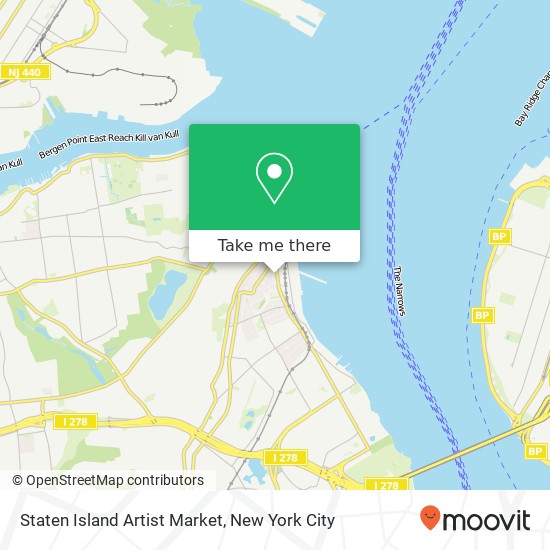 Mapa de Staten Island Artist Market