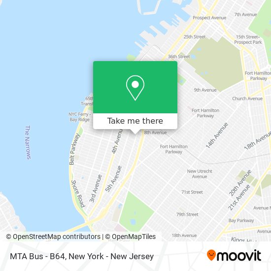 Mapa de MTA Bus - B64