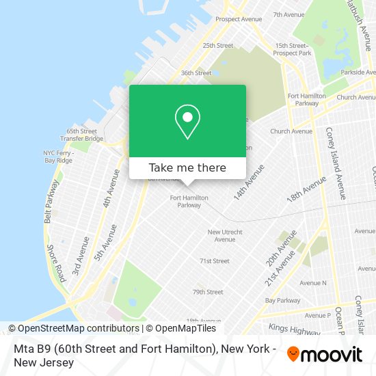 Mapa de Mta B9 (60th Street and Fort Hamilton)