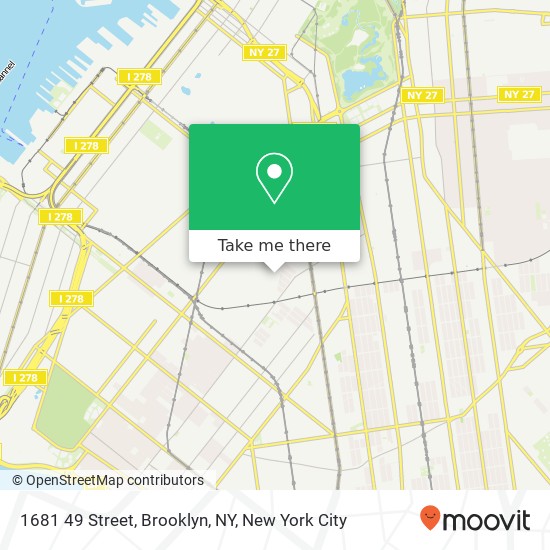 1681 49 Street, Brooklyn, NY map