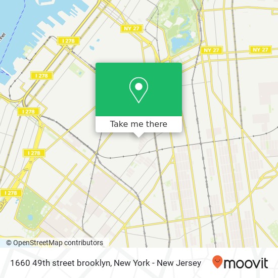 1660 49th street brooklyn map
