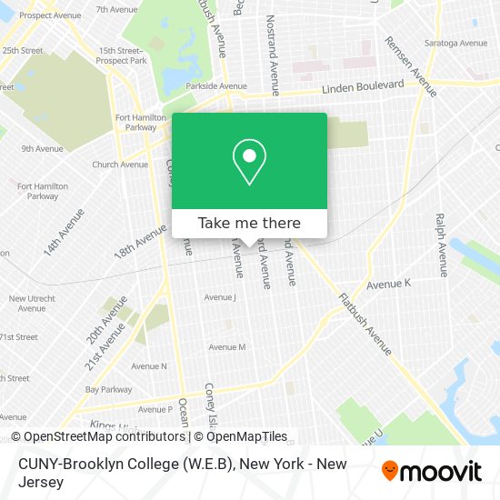 Mapa de CUNY-Brooklyn College (W.E.B)