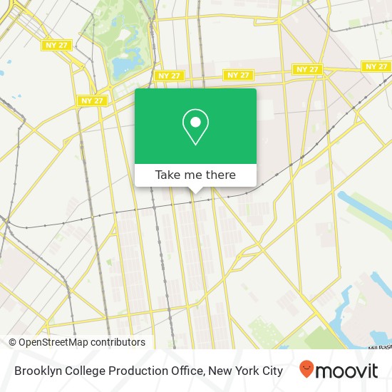 Mapa de Brooklyn College Production Office