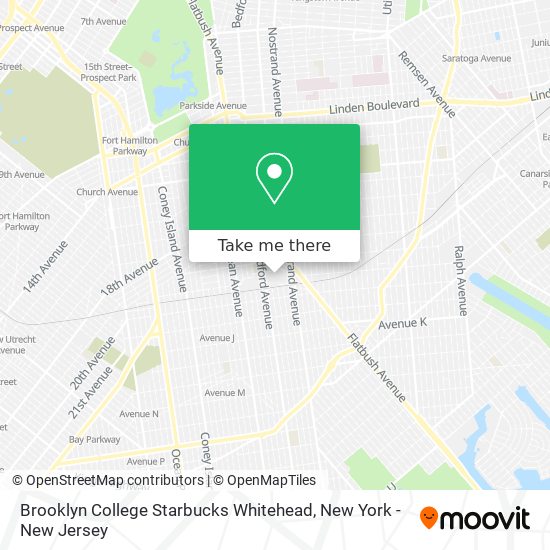 Mapa de Brooklyn College Starbucks Whitehead