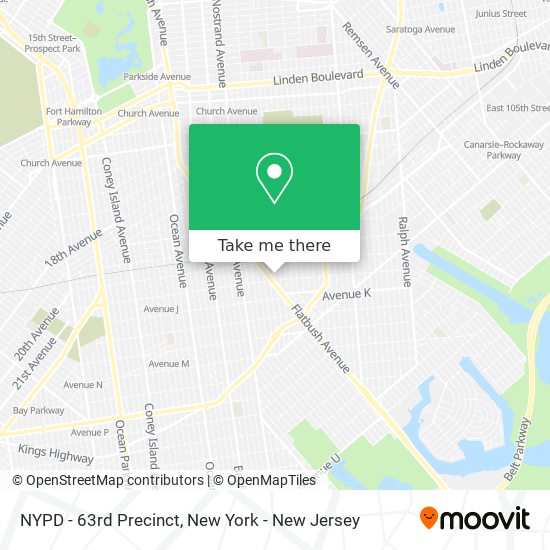 Mapa de NYPD - 63rd Precinct