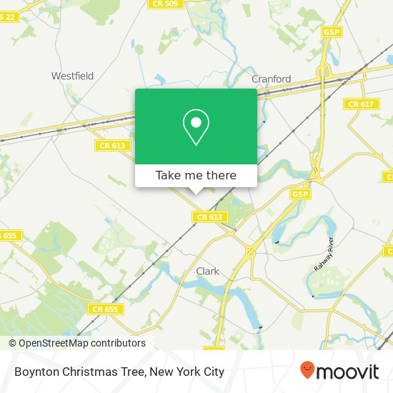 Boynton Christmas Tree map