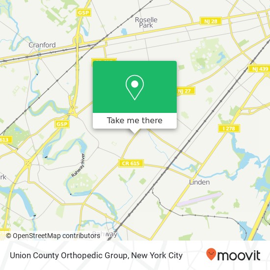 Union County Orthopedic Group map