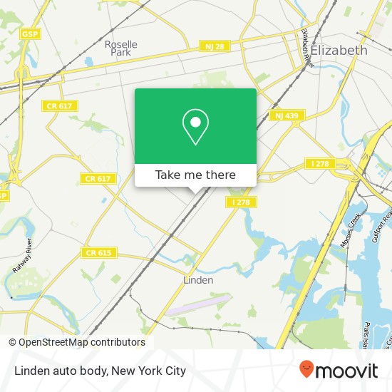 Linden auto body map